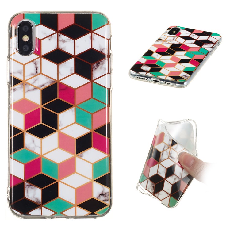 

Marble Pattern Printing IMD TPU Phone Shell for iPhone XS Max 6.5 inch - Style C, iPhone XS Max 6.5 inch