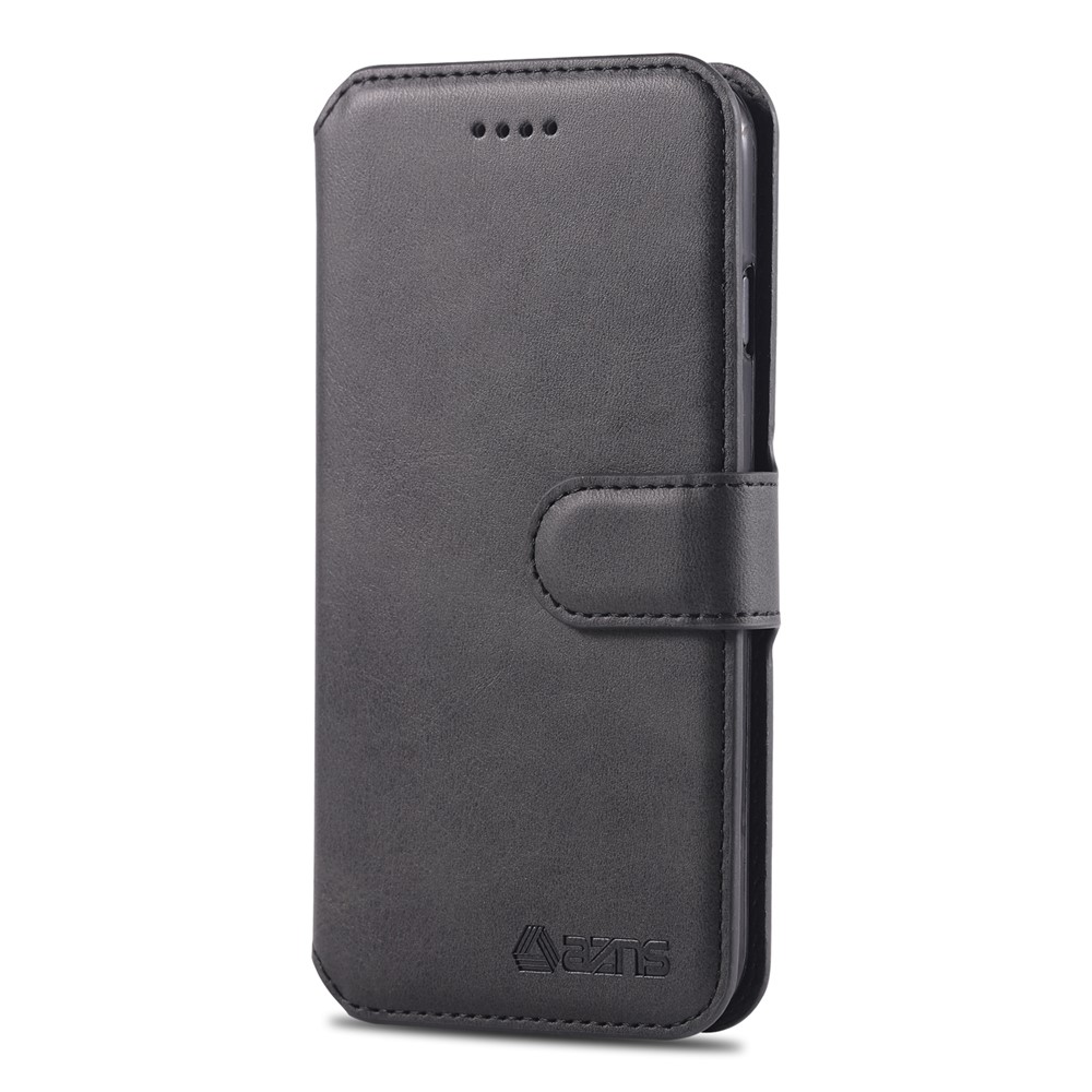 AZNS Wallet Leather Stand Case for iPhone SE (2nd generation)/8/7 - Black-6