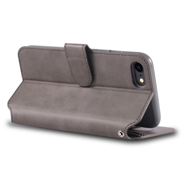 Funda De Cuero AZNS Billetera Con Soporte Para Iphone 8/7 - Gris-3