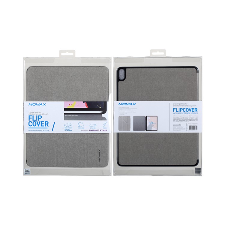 MOMAX Origami Stand Leather Smart Case for iPad Pro 12.9-inch (2018) - Grey-9