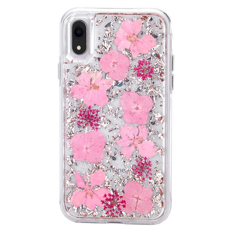 

Epoxy Dried Real Flower Preservation PC + TPU Combo Shell Case for iPhone XR 6.1 inch - Style G, iPhone XR 6.1 inch