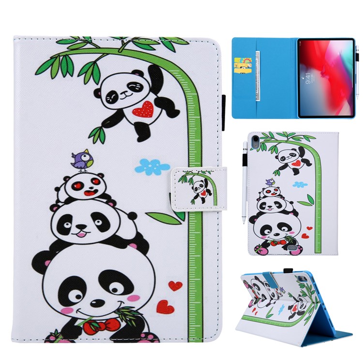 

Patterning Printing PU Leather Smart Tablet Cover Shell for iPad Pro 11-inch (2018) - Lovely Pandas, iPad Pro 11-inch (2018)