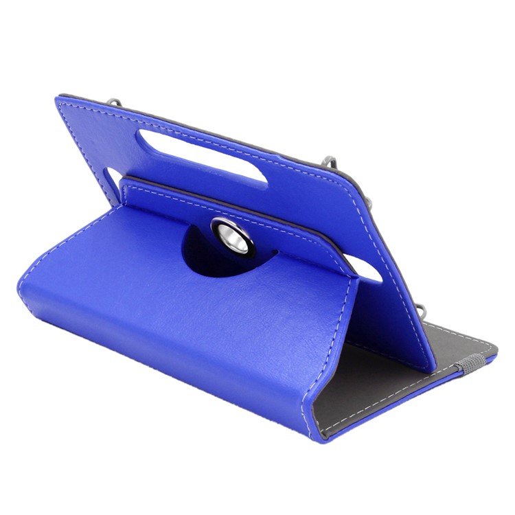 ENKAY Crazy Horse PU Leather Cover for Samsung Tab 4 7.0/Tab 3 7.0 Etc - Dark Blue-2