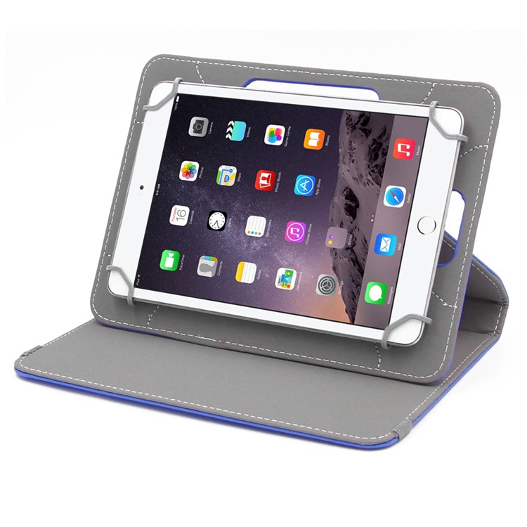 ENKAY Crazy Horse PU Leather Cover for Samsung Tab 4 7.0/Tab 3 7.0 Etc - Dark Blue-9