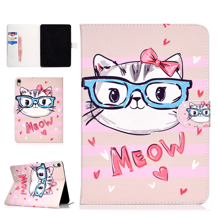 

Pattern Printing Stand Leather Smart Case for iPad Pro 11-inch (2018) - Meow, iPad Pro 11-inch (2018)