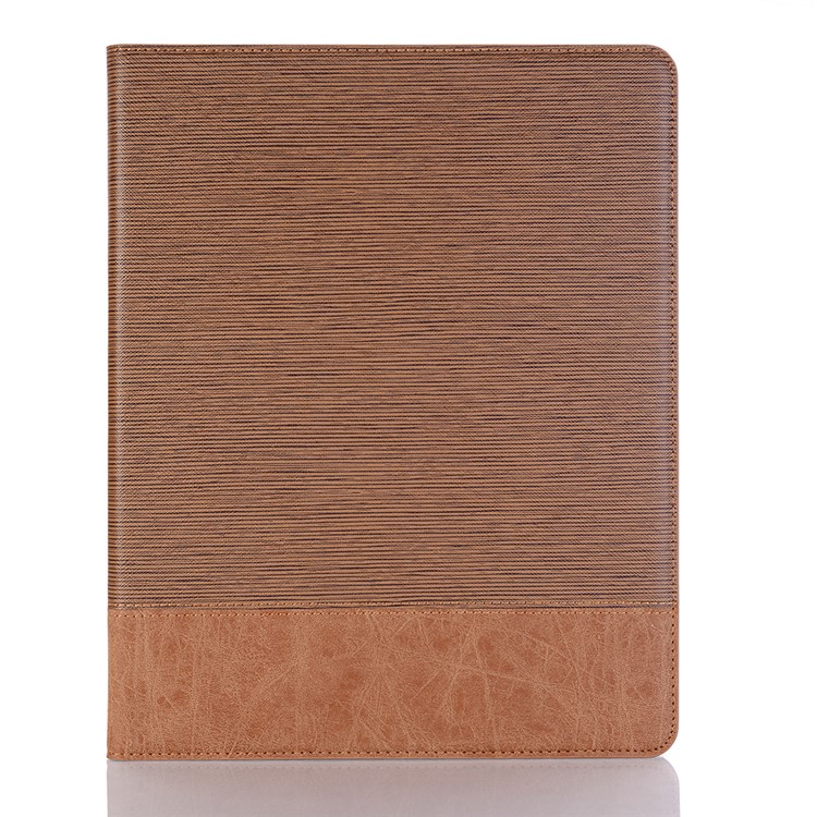 

Toothpick Texture PU Leather Smart Flip Shell for iPad Pro 12.9-inch (2018) - Brown, iPad Pro 12.9-inch (2018)