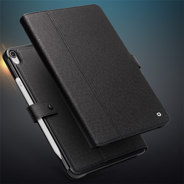 QIALINO Business Style Cowhide Leather Smart Case for iPad Pro 12.9-inch (2018) - Black-1