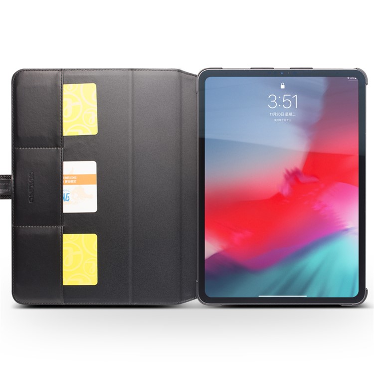 QIALINO Business Style Cowhide Leather Smart Case for iPad Pro 12.9-inch (2018) - Black-10