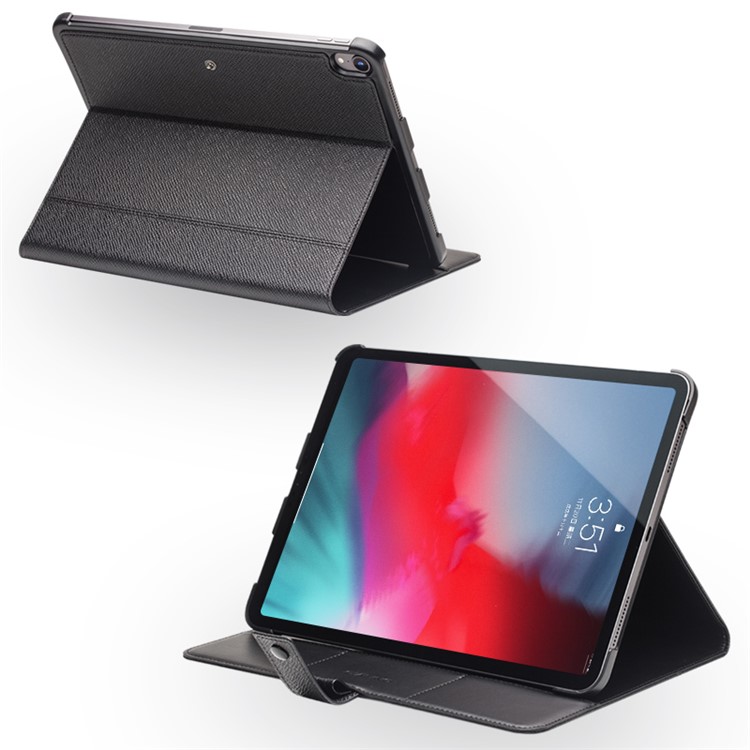 QIALINO Business Style Cowhide Leather Smart Case for iPad Pro 12.9-inch (2018) - Black-11