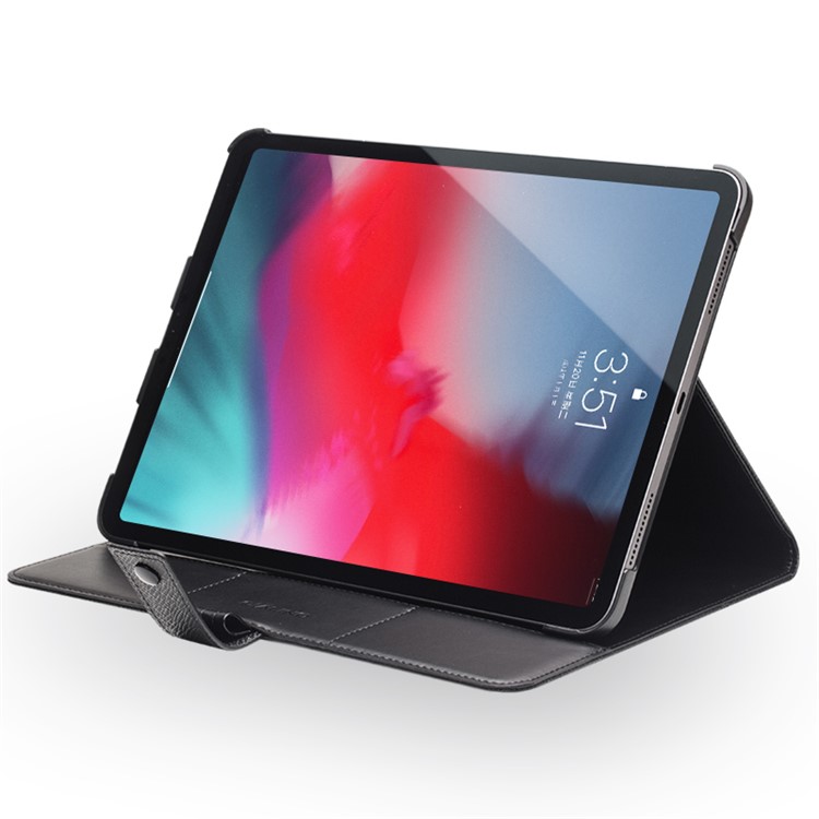 QIALINO Business Style Cowhide Leather Smart Case for iPad Pro 12.9-inch (2018) - Black-7