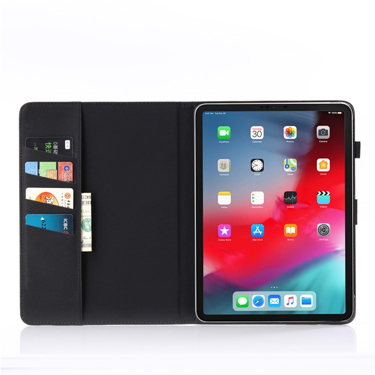 Caso de Proteção de Tablet de Couro PU de Estilo Retrô Para Ipad Pro de 11 Polegadas (2018) - Preto