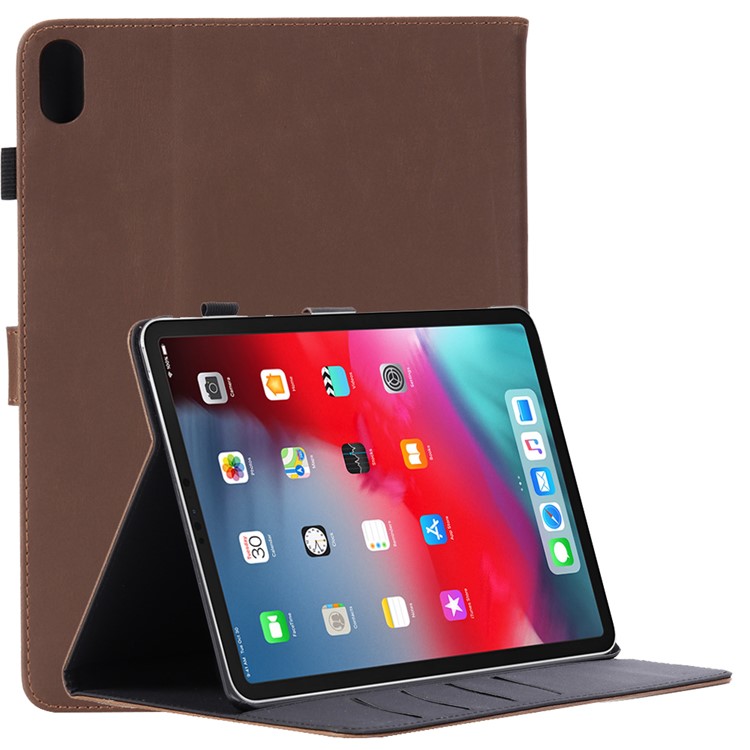 

Retro Style PU Leather Folio Flip Cover Case for iPad Pro 11-inch (2018) - Coffee, iPad Pro 11-inch (2018)