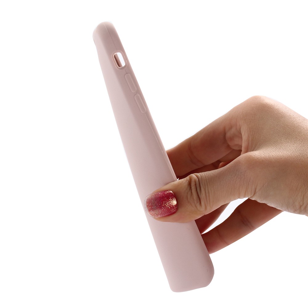 copertura In Silicone Liquido Con Bordi Avvolti Per Iphone 6s / 6 - Rosa-12