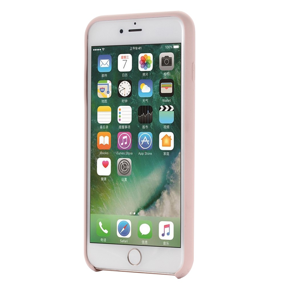 copertura In Silicone Liquido Con Bordi Avvolti Per Iphone 6s / 6 - Rosa-3