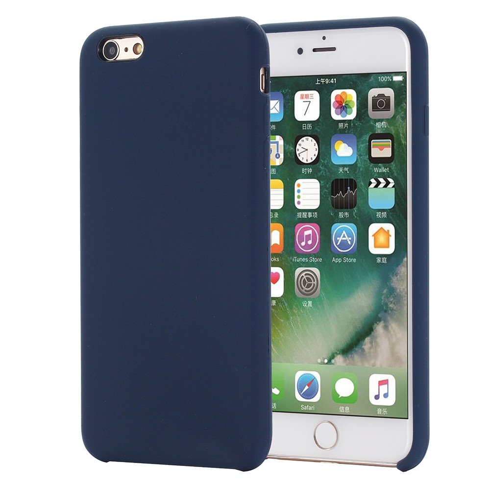 Edge Wrapped Liquid Silicone Case Accessory for iPhone 6s/6 - Blue-1