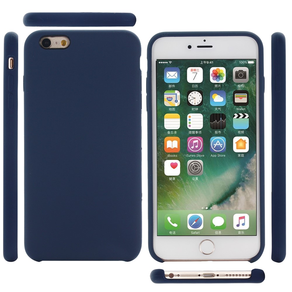 Edge Wrapped Liquid Silicone Case Accessory for iPhone 6s/6 - Blue-13