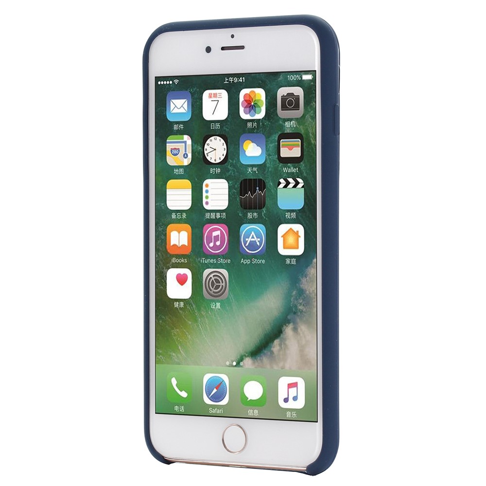 Edge Wrapped Liquid Silicone Case Accessory for iPhone 6s/6 - Blue-3