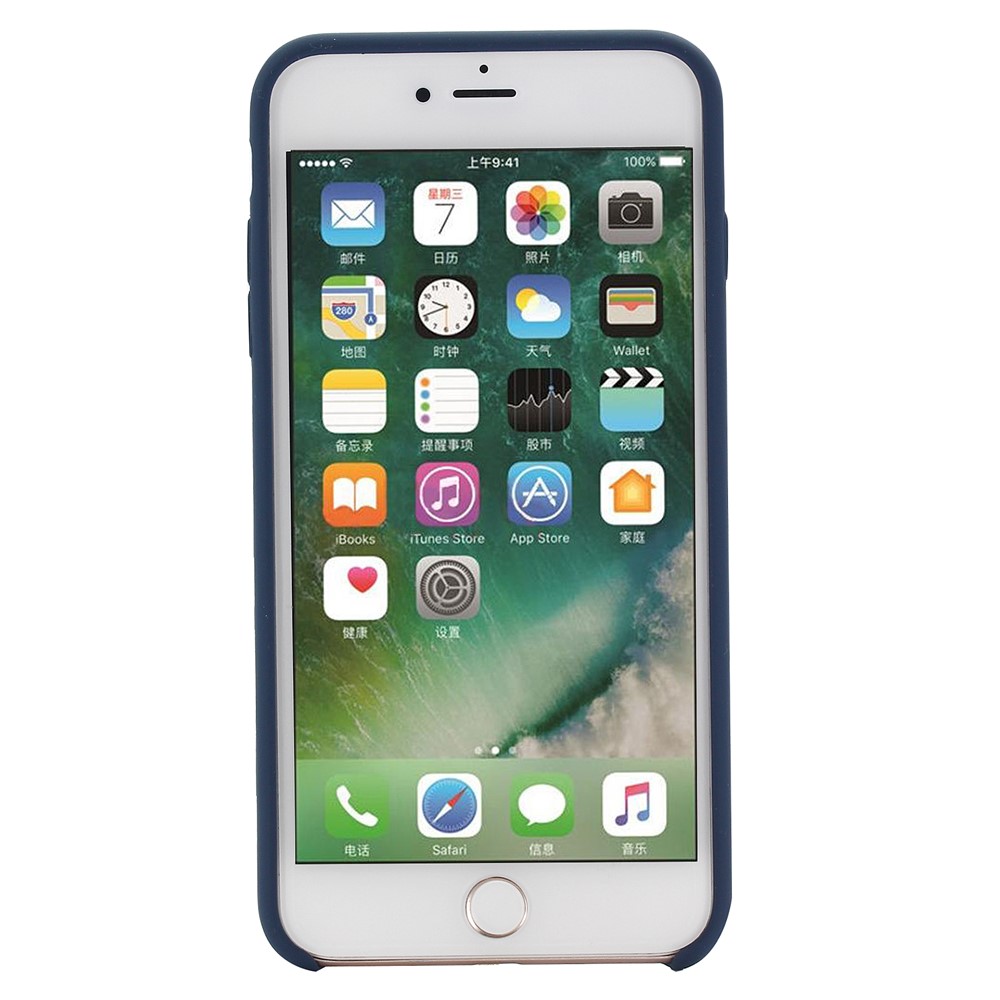 Edge Wrapped Liquid Silicone Case Accessory for iPhone 6s/6 - Blue-5