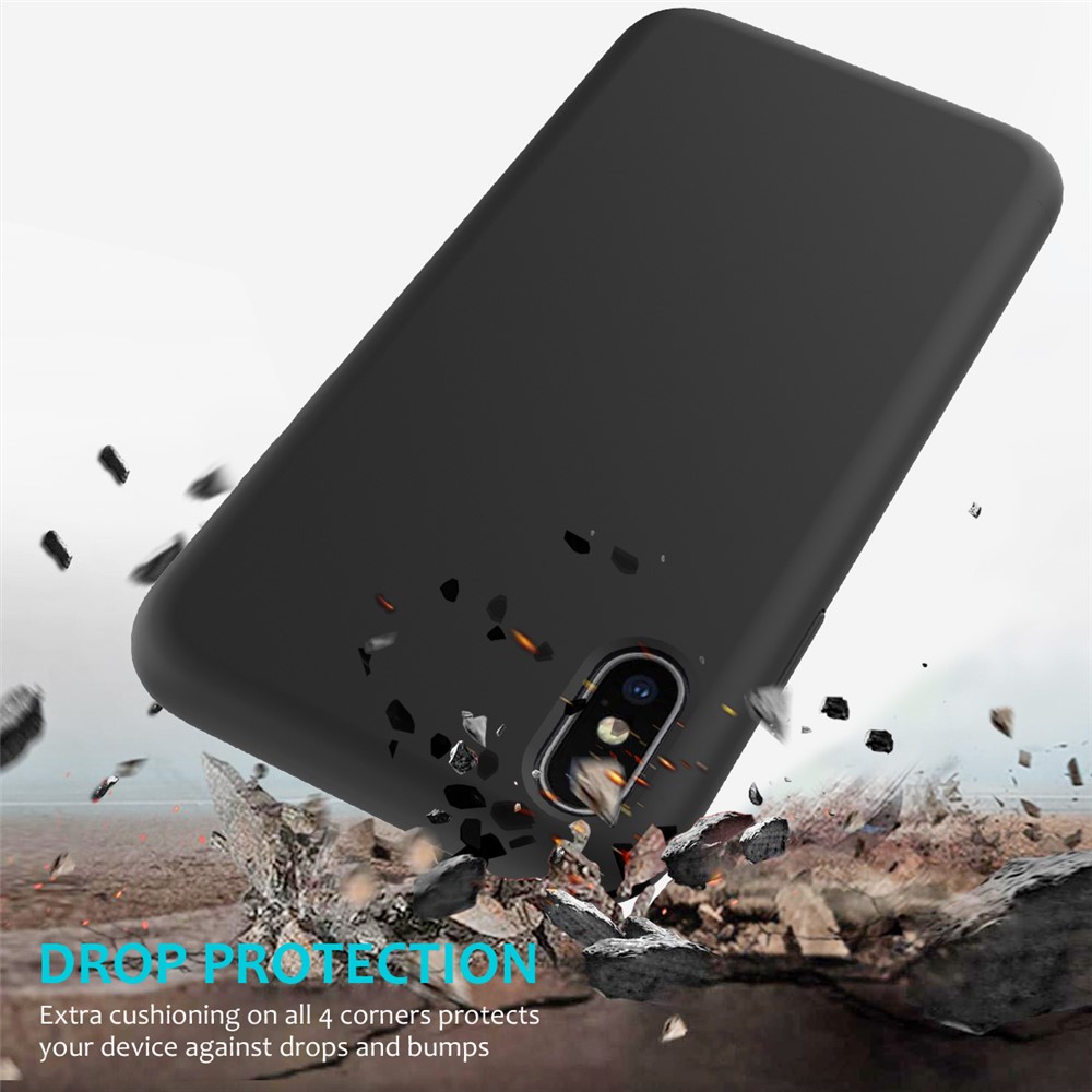 Borda Envolto Em Silicone Líquido Para Iphone XS Max 6,5 Polegadas - Preto-3