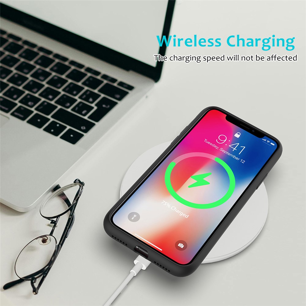 Borda Envolto Em Silicone Líquido Para Iphone XS Max 6,5 Polegadas - Preto-5