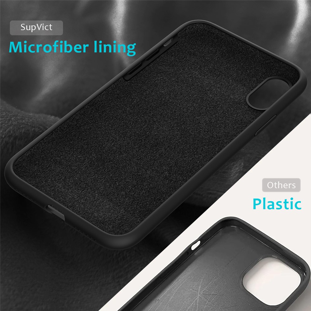 Borda Envolto Em Silicone Líquido Para Iphone XS Max 6,5 Polegadas - Preto-7