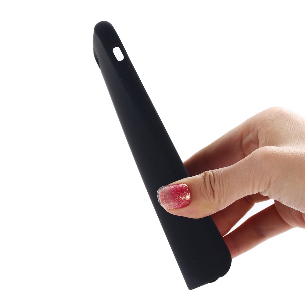 Edge Wrapped Liquid Silicone Case for iPhone SE 2nd Gen (2020)/ 8/7 - Black-12
