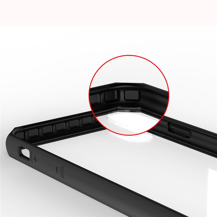 Shockproof Anti-slip TPU + Clear Acrylic Case for iPhone XS/X - Black-10