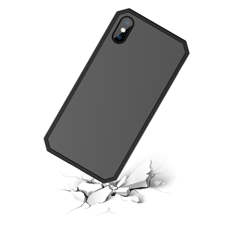 Shockproof Anti-slip TPU + Clear Acrylic Case for iPhone XS/X - Black-9