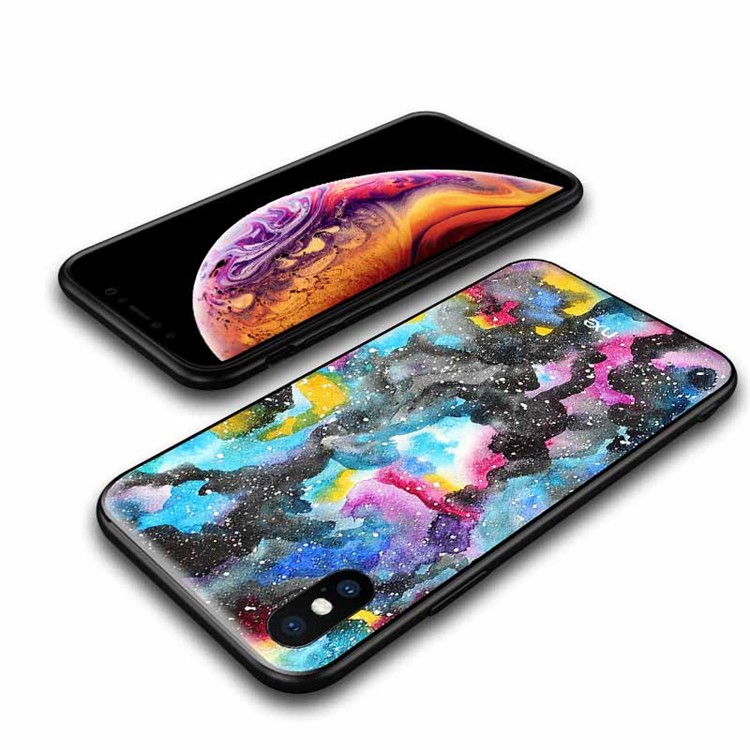 NXE Pattern Printing TPU Mobile Phone Shell for iPhone XS / X 5.8 inch - Style A-4