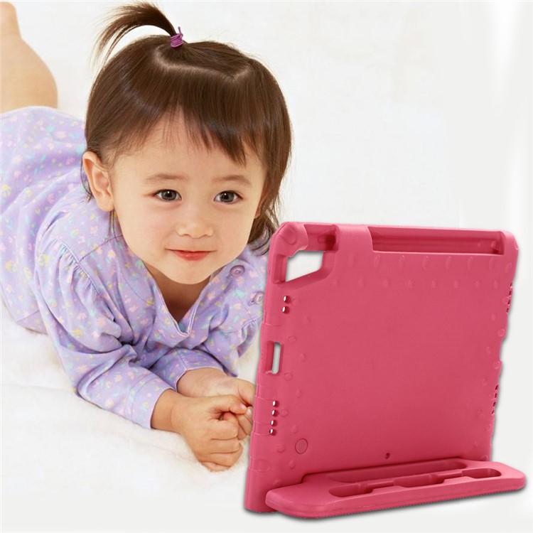Drop-proof Kids Safe EVA Foam Shell Case with Kickstand for iPad Pro 12.9-inch (2018) - Rose-8