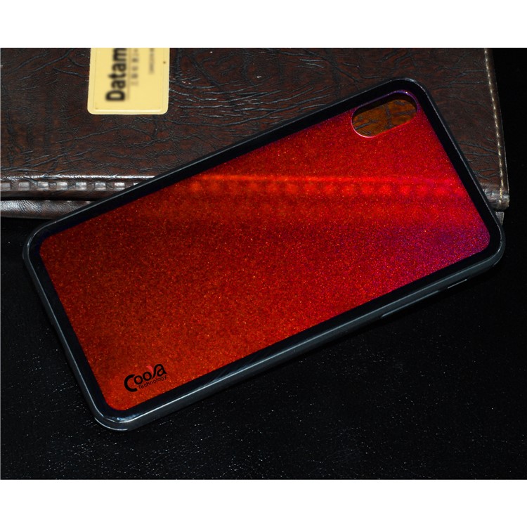 COOYA Gradient Color PC TPU Hybrid Cell Phone Cover for iPhone XS Max 6.5 inch - Red-1