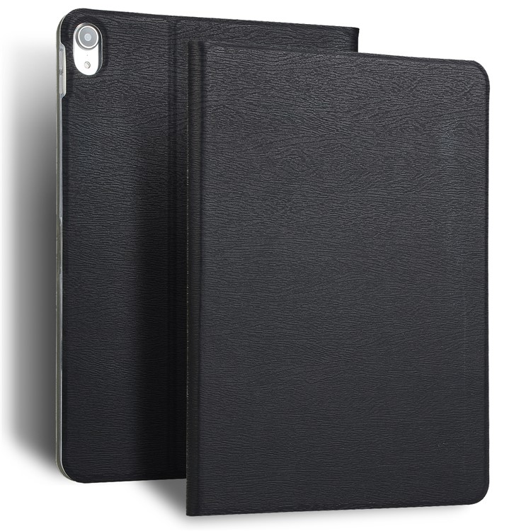 Wood Texture Stand Leather Smart Case for iPad Pro 11-inch (2018) - Black-2