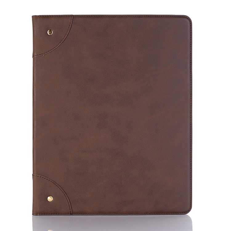 For iPad Pro 12.9-inch (2018) PU Leather Smart Tablet Cover - Coffee-1
