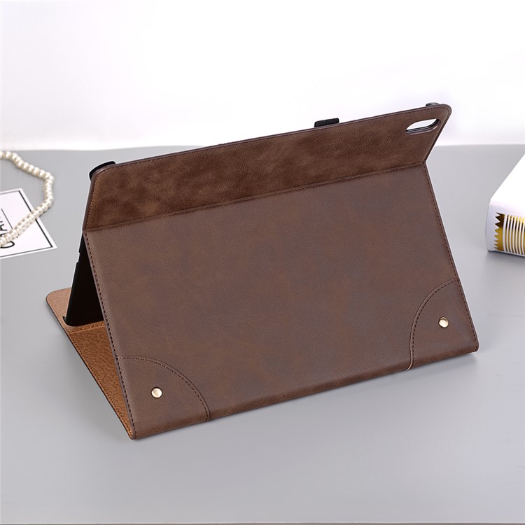 For iPad Pro 12.9-inch (2018) PU Leather Smart Tablet Cover - Coffee-2