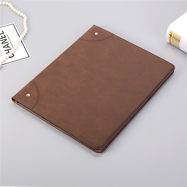 For iPad Pro 12.9-inch (2018) PU Leather Smart Tablet Cover - Coffee-3