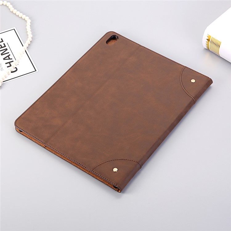 For iPad Pro 12.9-inch (2018) PU Leather Smart Tablet Cover - Coffee-4