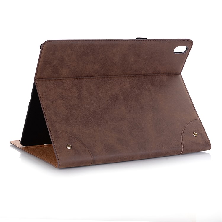 For iPad Pro 12.9-inch (2018) PU Leather Smart Tablet Cover - Coffee-6