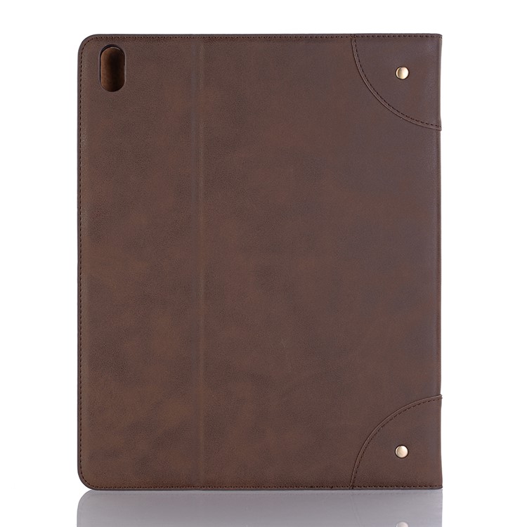 For iPad Pro 12.9-inch (2018) PU Leather Smart Tablet Cover - Coffee-8