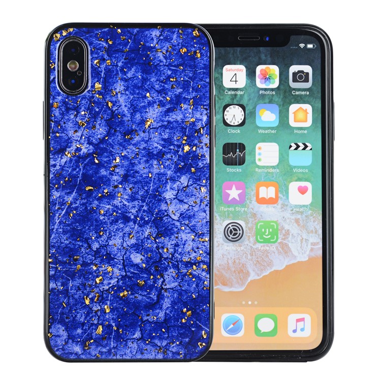 

Epoxy Lacquered Soft TPU Back Cover for iPhone XS Max 6.5 inch - Blue, iPhone XS Max 6.5 inch