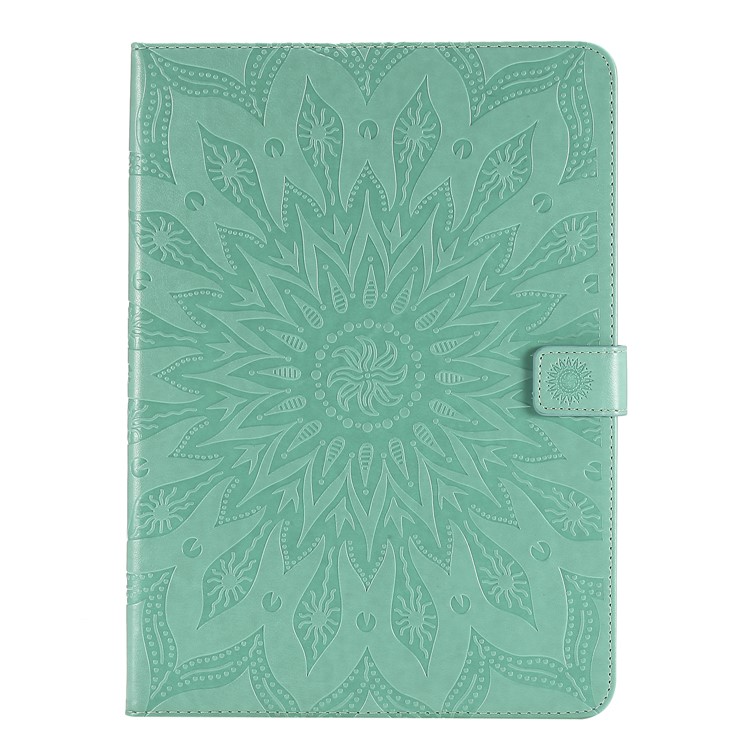 

[Imprint Sunflower] Leather Stand Tablet Cover for iPad Pro 11-inch (2018) - Cyan, iPad Pro 11-inch (2018)