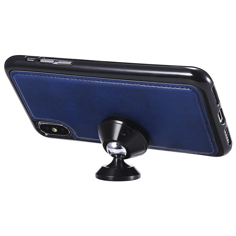 Embalagem De Couro 2-em-1 Destacável Magnética Do Plutônio Para O Iphone XS / X 5,8 Polegadas - Azul-7
