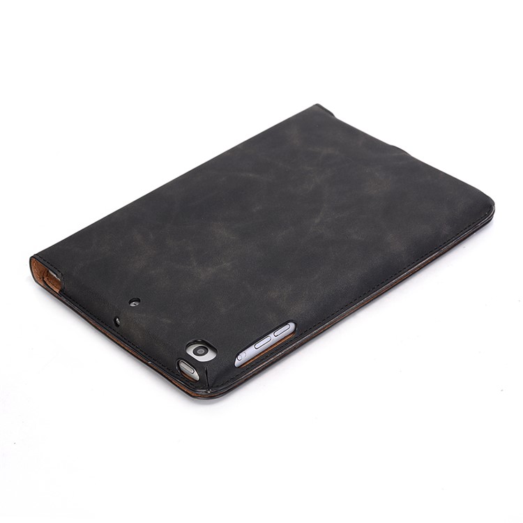 Estilo Retro Proteção De Couro PU Caso Inteligente Com Slots Para Cartões E Suporte Para Ipad Mini 4 / 3 / 2 / 1 - Preto-9