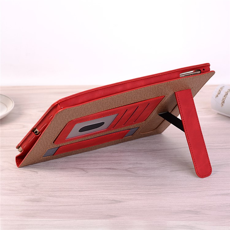 Retro Style PU Leather Smart Cover for iPad 9.7-inch (2018) / 9.7-inch (2017) / Air 2 / Air - Red-12