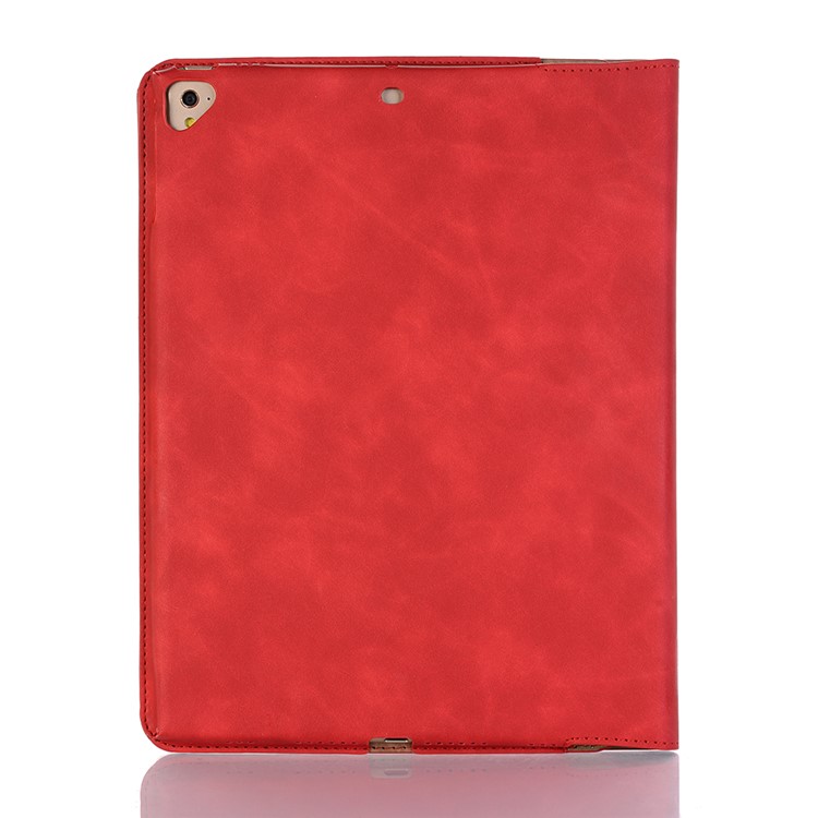 Retro Style PU Leather Smart Cover for iPad 9.7-inch (2018) / 9.7-inch (2017) / Air 2 / Air - Red-2
