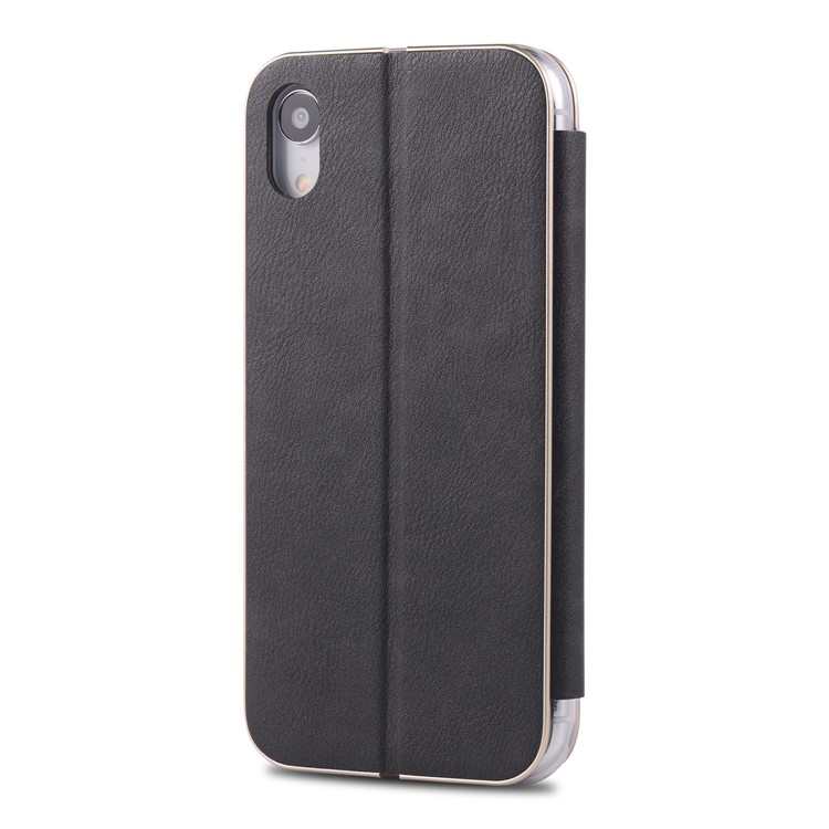 AZNS Flip Leather Stand Case with Card Slot for iPhone XR 6.1 inch - Black-7