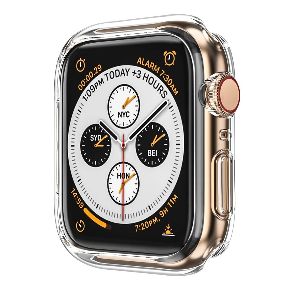 HAT PRINCE for Apple Watch Series 5 4 44mm Clear Soft TPU Case + 3D PET Curved Hot Bending Clear Screen Protector-2