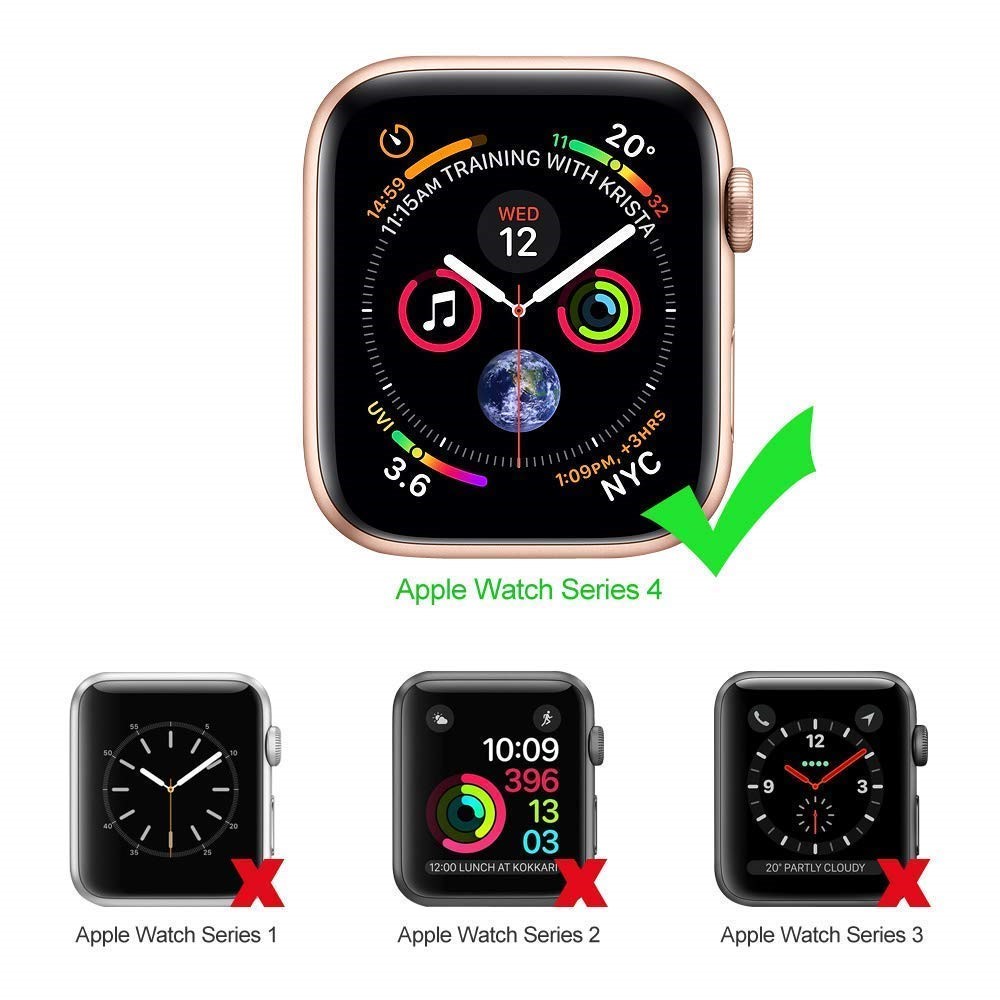 HAT PRINCE for Apple Watch Series 5 4 44mm Clear Soft TPU Case + 3D PET Curved Hot Bending Clear Screen Protector-8
