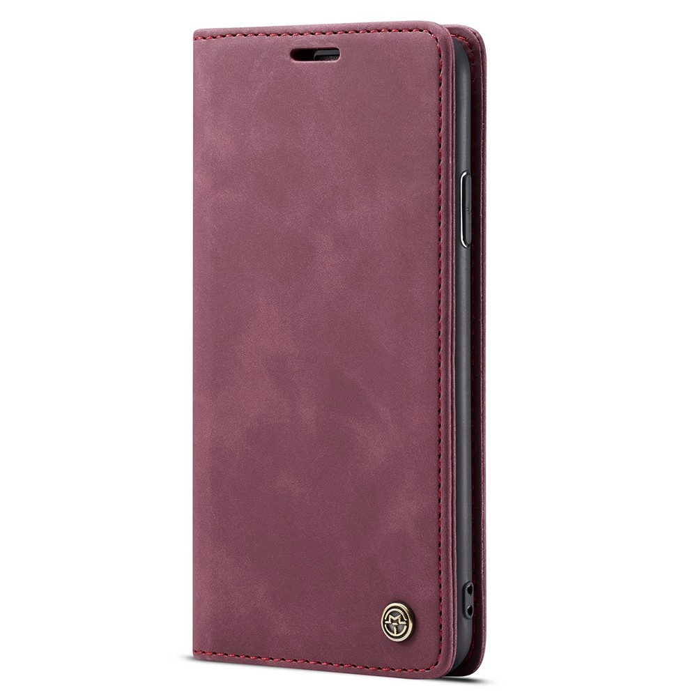 CASEME PU Leather Magnetic Flap Case for iPhone XR 6.1 inch - Wine Red-10