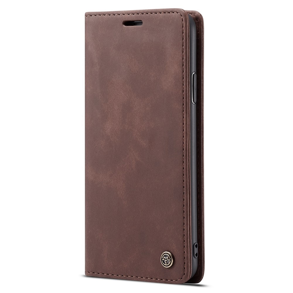 Cubierta Magnética De Cuero De La Cartera De La PU De CASEME Para El Iphone XR 6,1 Pulgadas - Café-10