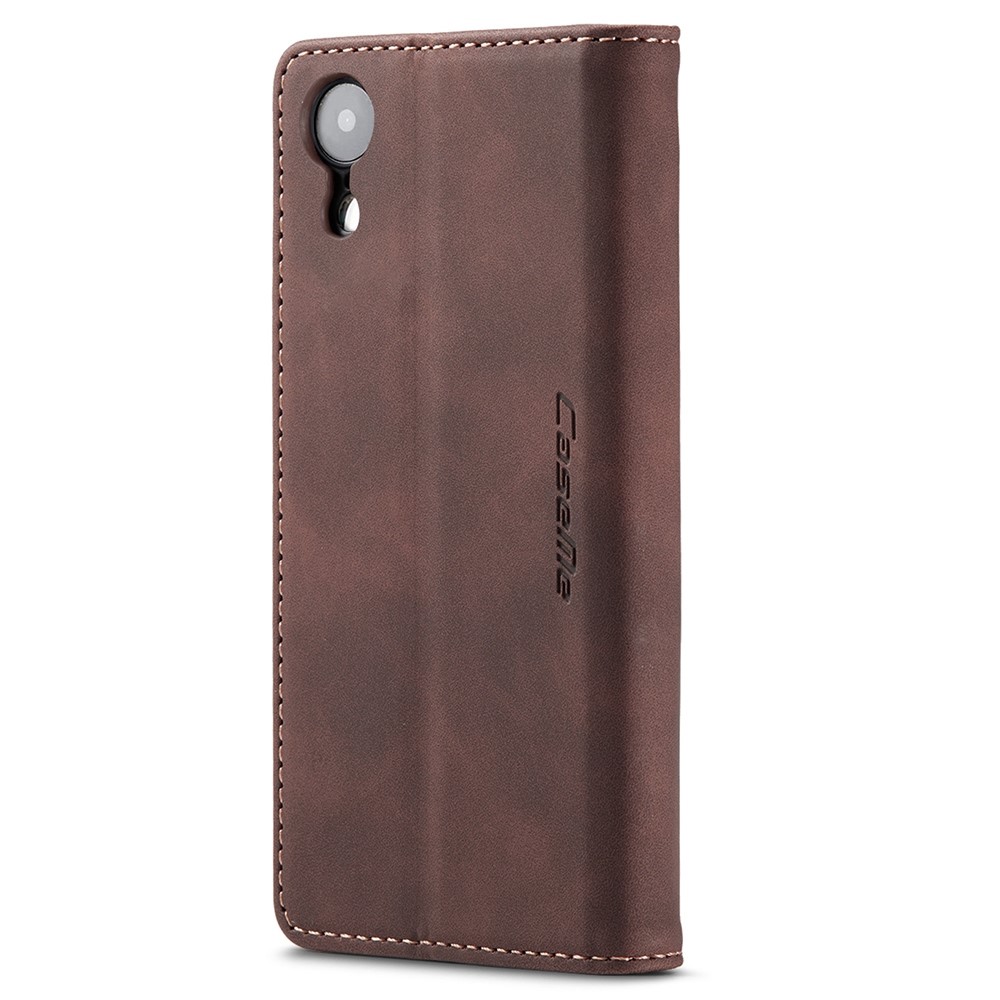 Cubierta Magnética De Cuero De La Cartera De La PU De CASEME Para El Iphone XR 6,1 Pulgadas - Café-11